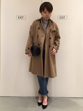 「Sheta（シータ）のアイテム（スウェット）」を使った、Sheta staffさん（レディース・162cm）の冬コーディネート