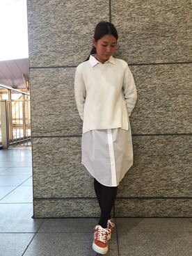 「Sheta（シータ）のアイテム（ワンピース/ドレス）」を使った、Sheta staffさん（レディース・155cm）の冬コーディネート
