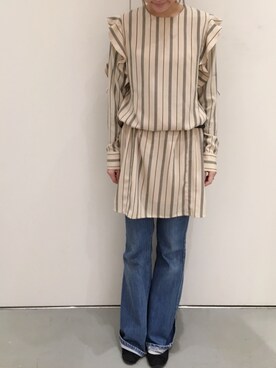 「Sheta（シータ）のアイテム（ワンピース/ドレス）」を使った、Sheta staffさん（レディース・157cm）の春コーディネート