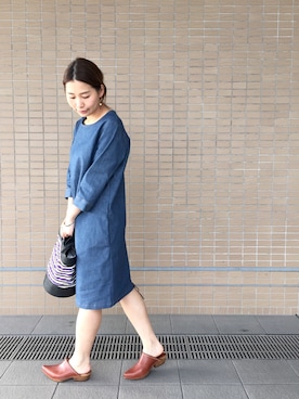 「Sheta（シータ）のアイテム（ワンピース/ドレス）」を使った、Sheta staffさん（レディース・155cm）の春コーディネート