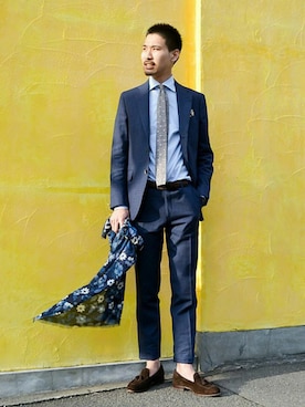「スーツ」｜takuma_suzukiさん（メンズ・183cm）の春コーディネート