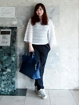 「ISABEL MARANT（イザベルマラン）のアイテム（スラックス）」を使った、ヨウコさん（レディース・161cm）の春コーディネート