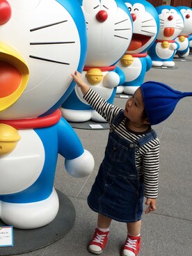 「OSHKOSH（オシュコシュ）のアイテム（ワンピース）」を使った、yuyuyuさん（キッズ・90cm）の秋コーディネート