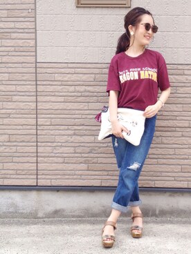 「chico_（チコ）のアイテム（パンツ）」を使った、pirochanさん（レディース・144cm）の夏コーディネート