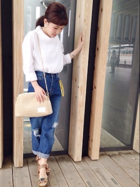 「chico_（チコ）のアイテム（パンツ）」を使った、pirochanさん（レディース・144cm）の春コーディネート