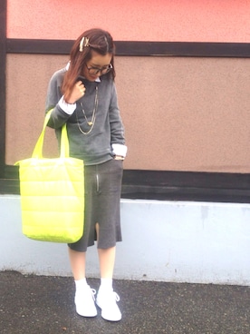 「CLOSE-UP（クローズアップ）のアイテム（スカート）」を使った、pirochanさん（レディース・144cm）の冬コーディネート