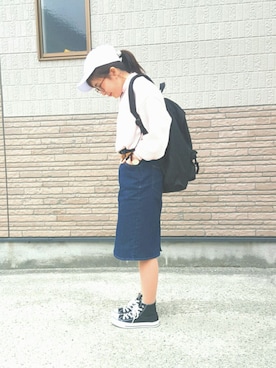 「AS KNOW AS PINKY（アズノゥアズピンキー）のアイテム（帽子）」を使った、pirochanさん（レディース・144cm）の春コーディネート