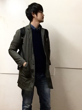 「SOPHNET.（ソフネット）のアイテム（その他アウター）」を使った、KENEDYSさん（メンズ・176cm）の秋コーディネート
