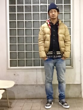 「JUNYA WATANABE MAN（ジュンヤワタナベマン）のアイテム（ニット/セーター）」を使った、KENEDYSさん（メンズ・176cm）の冬コーディネート