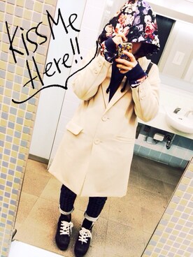 「LOWLYS FARM」｜「アイテム（その他アウター）」を使った、RIEKOさん（レディース・150cm）の春コーディネート