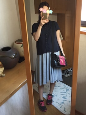 「mobus（モーブス）のアイテム」を使った、Saさん（レディース・163cm）の夏コーディネート