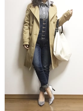 「シルバーパンプス」｜「アイテム（オールインワン・サロペット）」を使った、asamiさん（レディース・150cm）の春コーディネート
