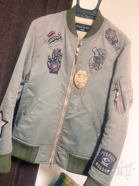 「ミリタリーアウター」｜「アイテム（ジャケット/アウター）」を使った、☮NAYUT∀卍さん（メンズ・168cm）の冬コーディネート