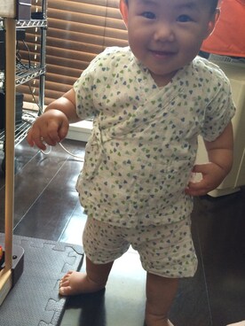 「アイテム（セットアップ）」を使った、gack13kgさん（キッズ・80cm）の夏コーディネート