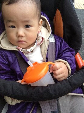 「アイテム（ナイロンジャケット）」を使った、gack13kgさん（キッズ・80cm）の秋コーディネート