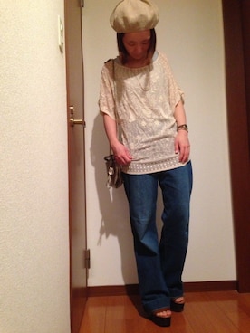 「NANO universe（ナノユニバース）のアイテム（腕時計）」を使った、y...maiさん（レディース・157cm）の春コーディネート