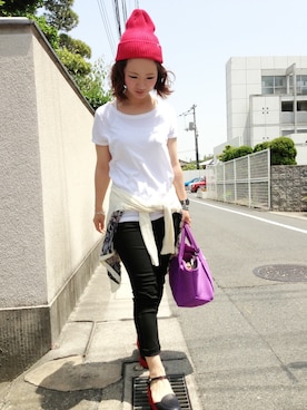 「Jeffrey Campbell（ジェフリーキャンベル）のアイテム（サンダル）」を使った、y...maiさん（レディース・157cm）の春コーディネート