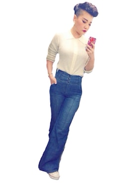 「CONVERSE（コンバース）のCONVERSE CVS ALLSTAR OX（スニーカー）」を使った、なめまるさん（レディース・155cm）の春コーディネート