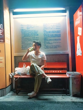 「CONVERSE（コンバース）のCONVERSE CVS ALLSTAR OX（スニーカー）」を使った、なめまるさん（レディース・156cm）の秋コーディネート