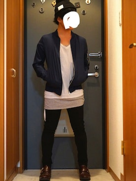「unrelaxing（アンリラクシング）のアイテム（ニットキャップ/ビーニー）」を使った、sh0wさん（メンズ・165cm）の秋コーディネート