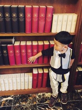 「handmade」｜「アイテム（セットアップ）」を使った、ku.anさん（キッズ・80cm）の秋コーディネート