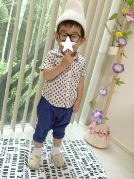 「ドラフトCO」｜「アイテム（その他）」を使った、shoo☺︎eiさん（キッズ・90cm）の夏コーディネート