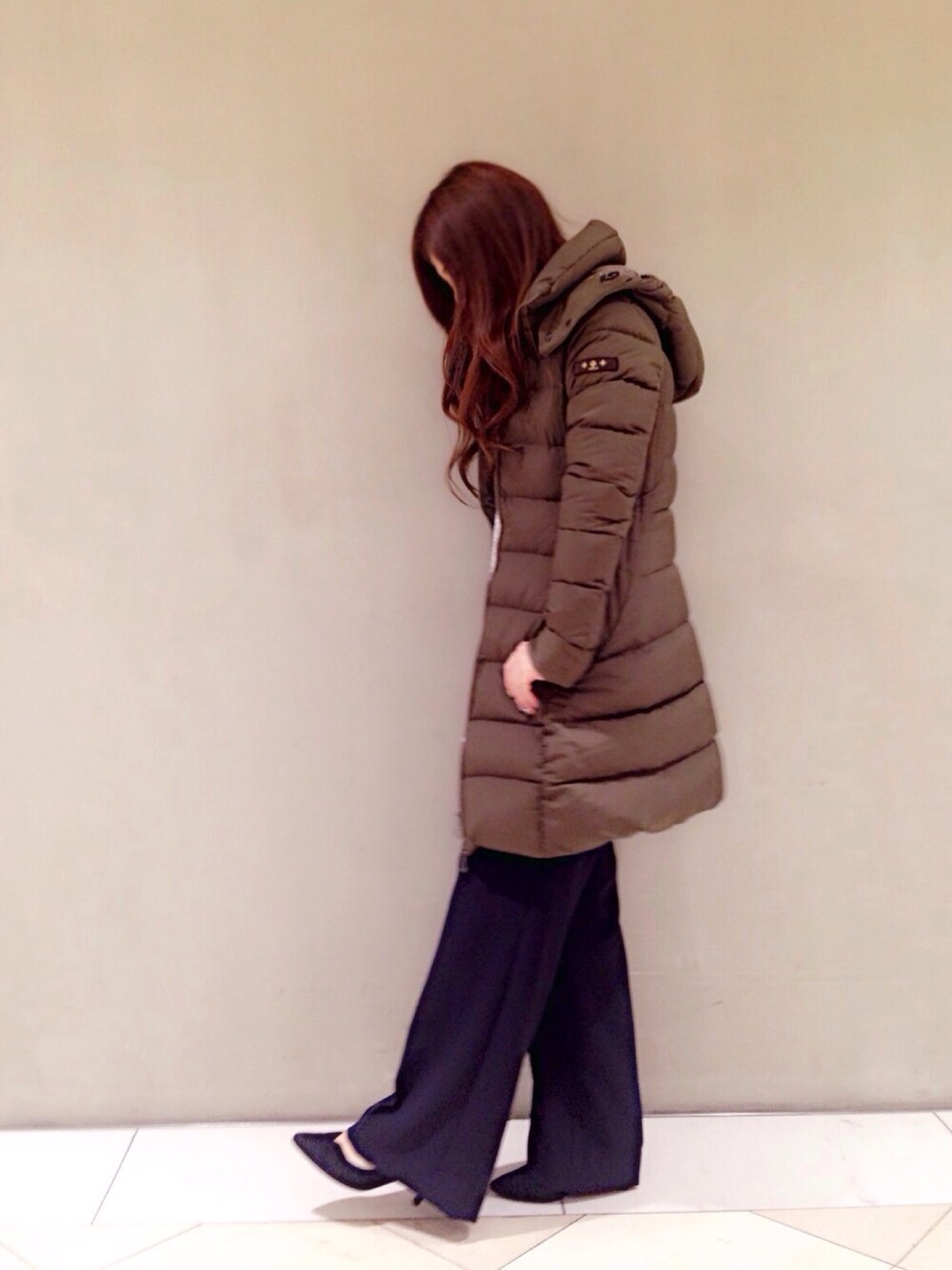 「タトラス」｜「KATHARINE ROSSのアイテム（その他アウター、グリーン系）」を使った、megmiさん（レディース・154cm）の冬コーディネートの1枚目の写真