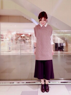 「KATHARINE ROSS（キャサリンロス）のアイテム（ブーティ）」を使った、megmiさん（レディース・154cm）の秋コーディネート