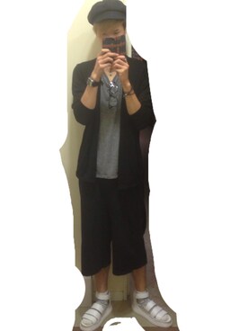 「YEVS（イーブス）のアイテム（カーディガン/ボレロ）」を使った、くらさん（メンズ・184cm）の夏コーディネート