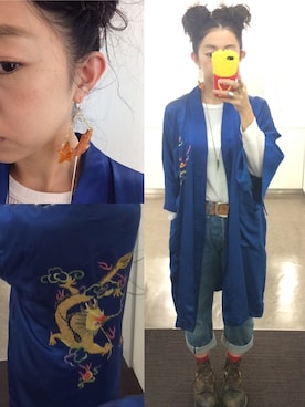 「Tatty Devine（タッティーディバイン）のアイテム（アクセサリー）」を使った、mitsunamiayumiさん（レディース・153cm）の秋コーディネート