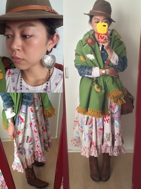 「Tatty Devine（タッティーディバイン）のアイテム（アクセサリー）」を使った、mitsunamiayumiさん（レディース・153cm）の秋コーディネート