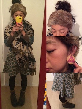 「Tatty Devine（タッティーディバイン）のアイテム（アクセサリー）」を使った、mitsunamiayumiさん（レディース・153cm）の秋コーディネート