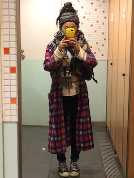 「Tatty Devine（タッティーディバイン）のアイテム（アクセサリー）」を使った、mitsunamiayumiさん（レディース・153cm）の秋コーディネート
