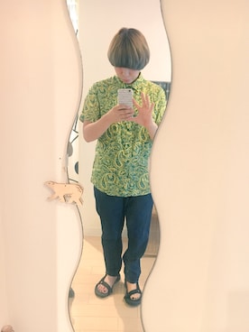 「チンピラではない」｜かえでんさん（レディース・156cm）の夏コーディネート