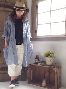 「アイテム（ワンピース/ドレス）」を使った、YO-KOさん（レディース・154cm）の春コーディネート