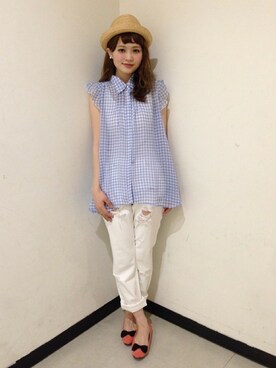 もってぃさん（レディース・158cm）の春コーディネート