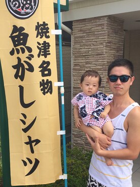 「no brand（ノーブランド）のアイテム（トップス、その他）」を使った、︎masanpaさん（キッズ・90cm）の夏コーディネート