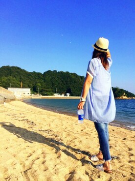 「ポカリコーデバトン」｜arisuさん（レディース・165cm）の夏コーディネート
