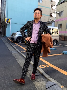 「hiromichi BY HIROMICHI NAKANO（ヒロミチ バイ ヒロミチナカノ）のアイテム（トップス）」を使った、T.TAKAHIROさん（メンズ・173cm）の春コーディネート