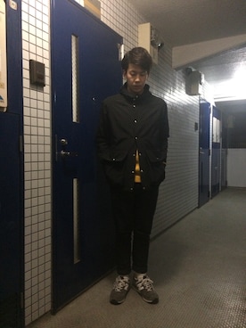 「MR.GENTLEMAN（ミスタージェントルマン）のアイテム（スウェット）」を使った、kou takemotoさん（メンズ・170cm）の冬コーディネート