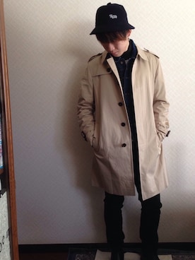 「TOPMAN（トップマン）のアイテム（ニット/セーター）」を使った、パトさん（メンズ・175cm）の冬コーディネート