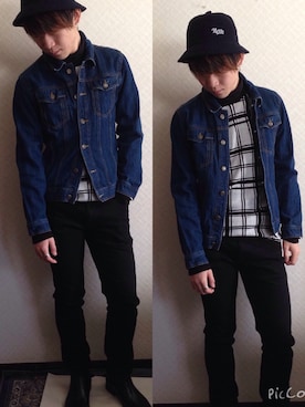 「TOPMAN（トップマン）のアイテム（ニット/セーター）」を使った、パトさん（メンズ・175cm）の冬コーディネート