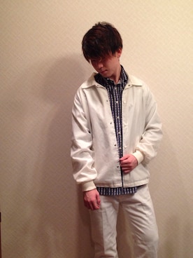 「LACOSTE」｜「アイテム（ナイロンジャケット）」を使った、パトさん（メンズ・175cm）の冬コーディネート