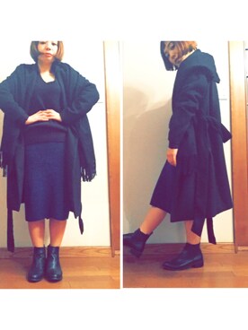 「YECCA VECCA（イェッカヴェッカ）のアイテム（その他アウター）」を使った、Reina   さん（レディース・149cm）の冬コーディネート