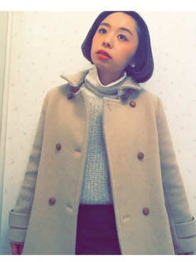 「Doux archives（ドゥアルシーヴ）のアイテム（その他アウター）」を使った、Reina   さん（レディース・149cm）の冬コーディネート