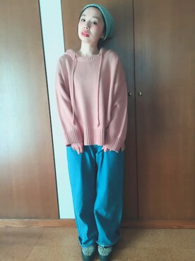 「LUC DNM （ラックデニム）のアイテム」を使った、Reina   さん（レディース・149cm）の春コーディネート