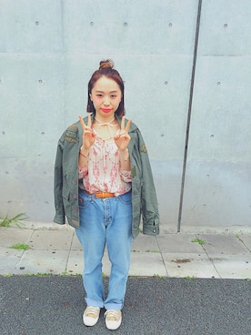 「SHUSHU（シュシュ）のアイテム」を使った、Reina   さん（レディース・149cm）の春コーディネート