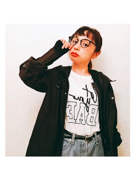 「YEVS（イーブス）のアイテム（ジャケット/アウター）」を使った、Reina   さん（レディース・149cm）の夏コーディネート