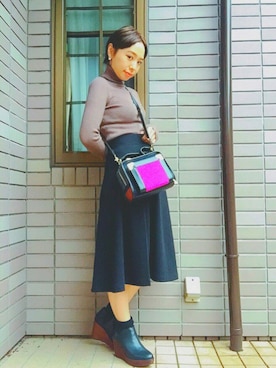「アイテム（ブーティ）」を使った、Reina   さん（レディース・149cm・20代）の秋コーディネート