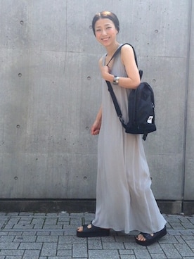 「Drifter（ドリフター）のアイテム」を使った、MIKAさん（レディース・160cm）の夏コーディネート